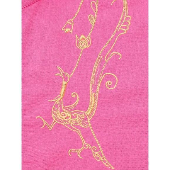 ThCreasa Mens Casual Long Sleeve Cotton Linen Henley Shirt Embroidery Summer Bea - Picture 6 of 7